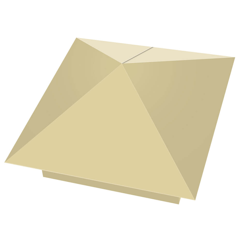 Колпак металлический 400х400мм RAL1014 Бежевый заборный Заринск фото