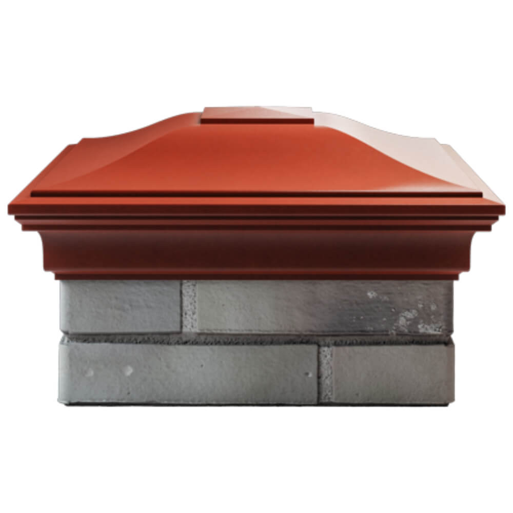 Колпак Zking Монблан Красный на столб 1.5х1.5 кирпича (385х385мм) Заринск фото