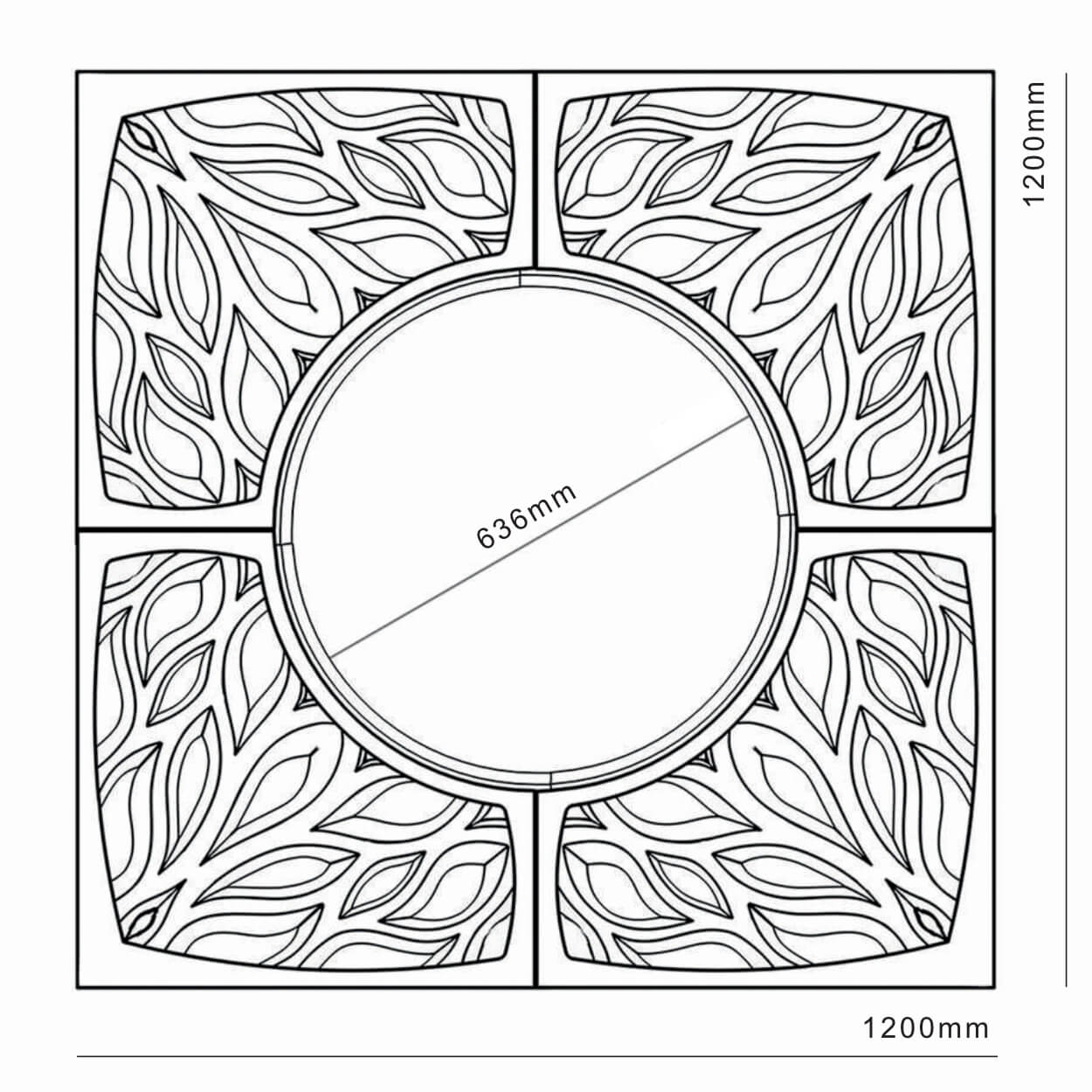 Приствольная решетка для дерева ZKING CRUST 1.2х1.2м Черная в Заринске фото