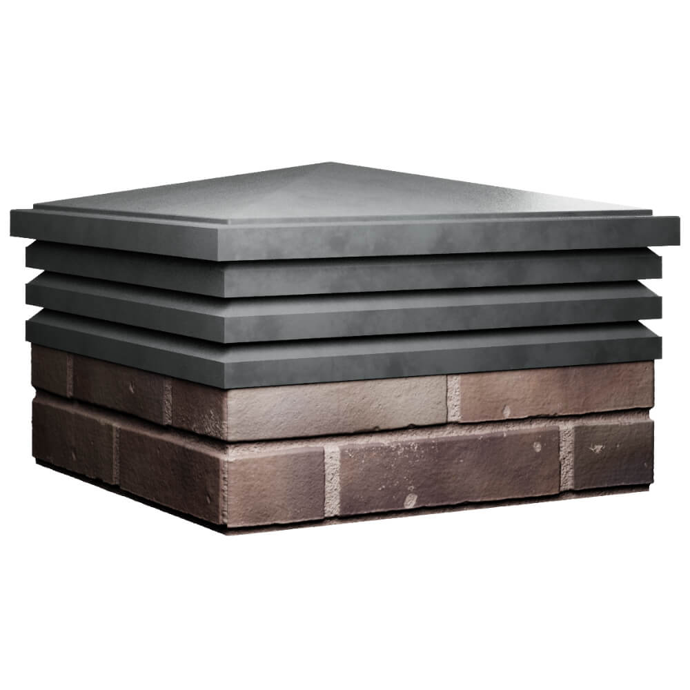 Колпак Zking Бона ХайТек Серый на столб 2х2 кирпича (513х513мм) в Заринске фото