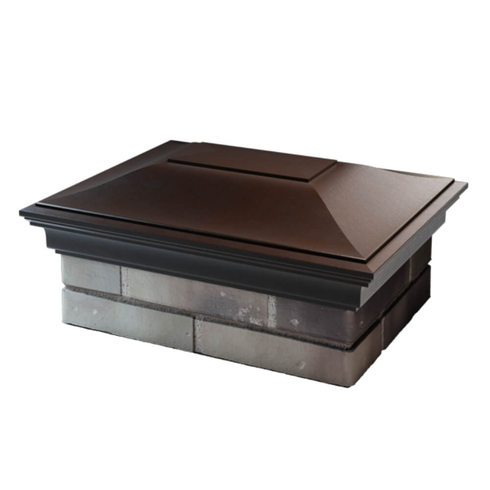 Колпак Zking Монблан Коричневый на столб 2х1.5 кирпича (515х385мм) в Заринске фото