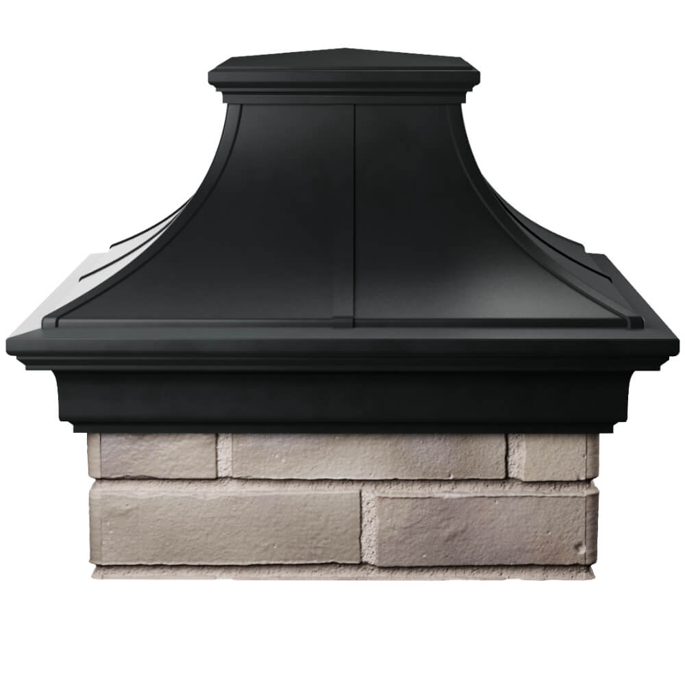 Колпак Zking Монблан Премиум Черный на столб 1.5х1.5 кирпича (385х385мм) Заринск фото