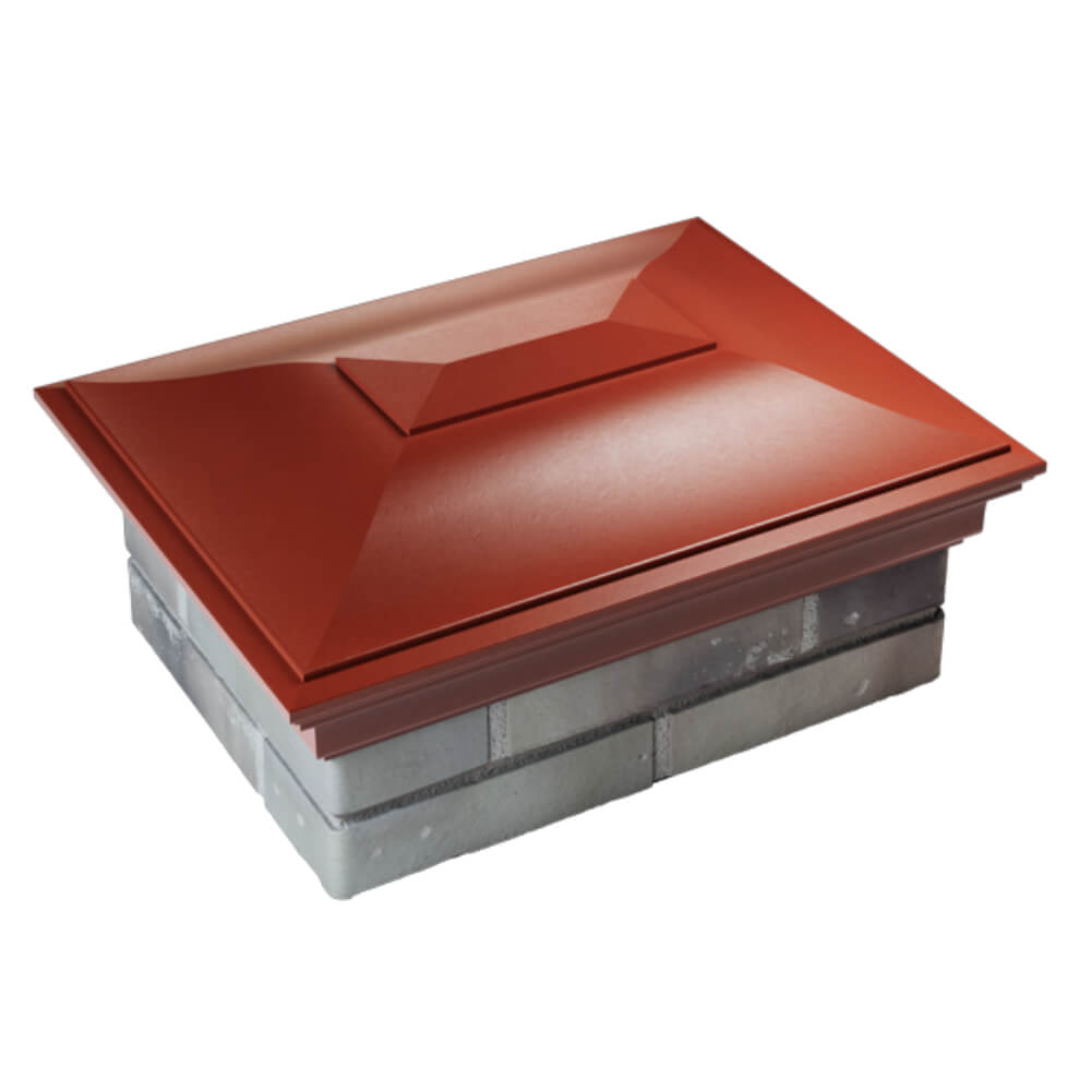 Колпак Zking Монблан Красный на столб 2х1.5 кирпича (515х385мм) Заринск фото