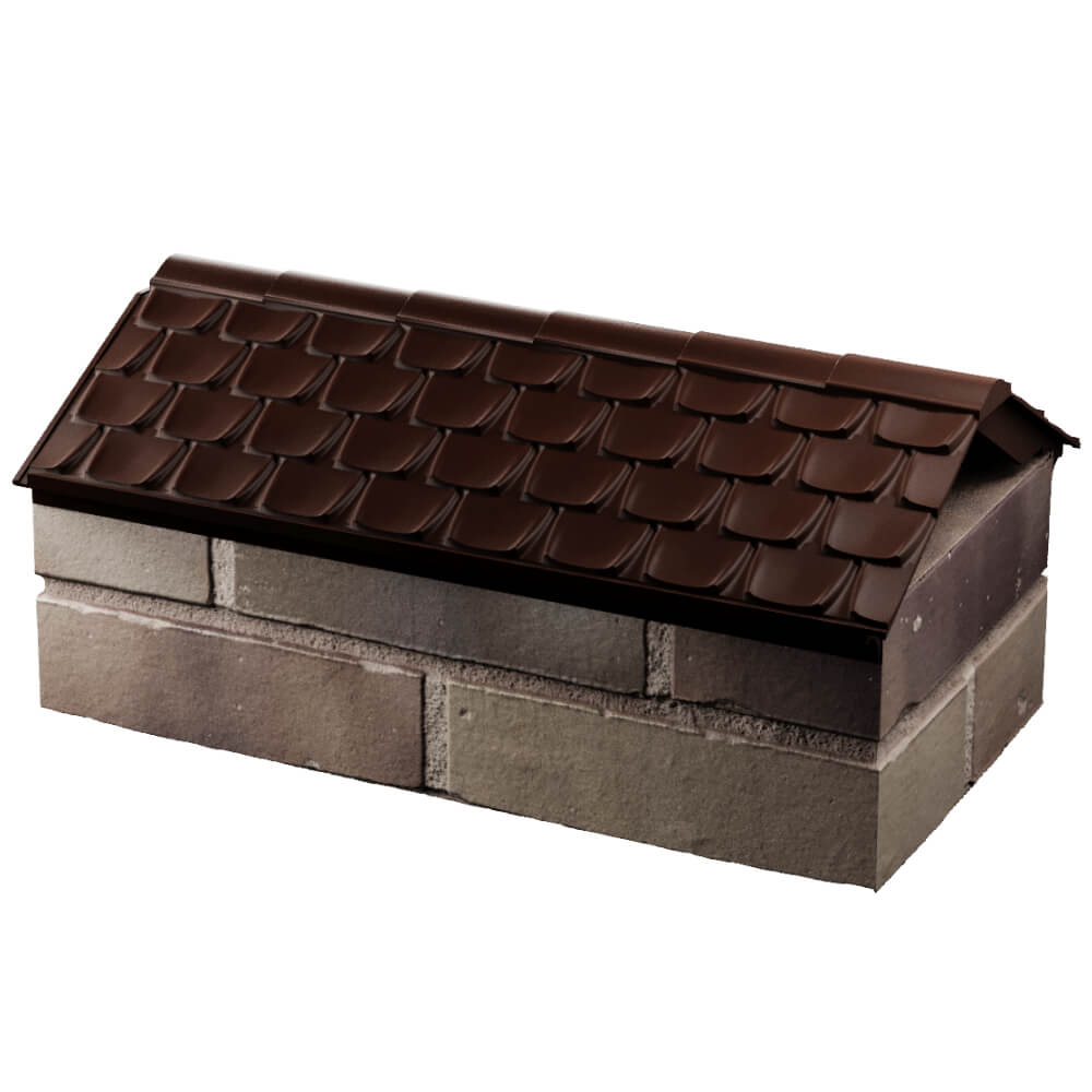 Парапет Zking Эльбрус Коричневый с посадкой на 1 кирпич (255мм) в Заринске фото