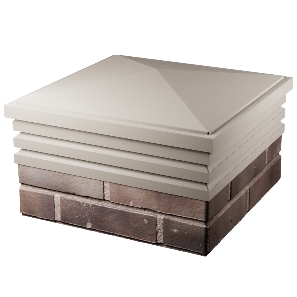 Колпак Zking Бона ХайТек Бежевый на столб 2х2 кирпича (513х513мм) в Заринске фото