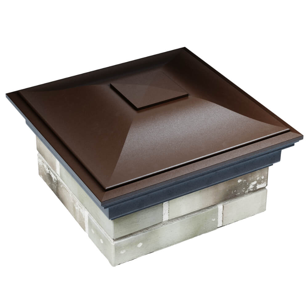 Колпак Zking Монблан Коричневый на столб 1.5х1.5 кирпича (385х385мм) в Заринске фото