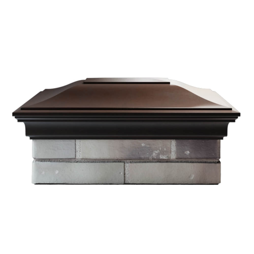 Колпак Zking Монблан Коричневый на столб 2х1.5 кирпича (515х385мм) в Заринске фото