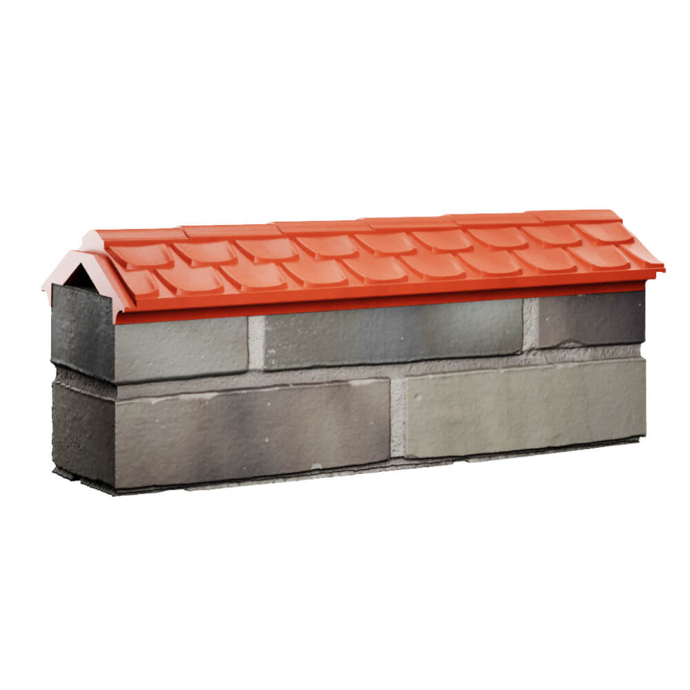 Парапет Zking Эльбрус Красный с посадкой на 0.5 кирпича (130мм) Заринск фото