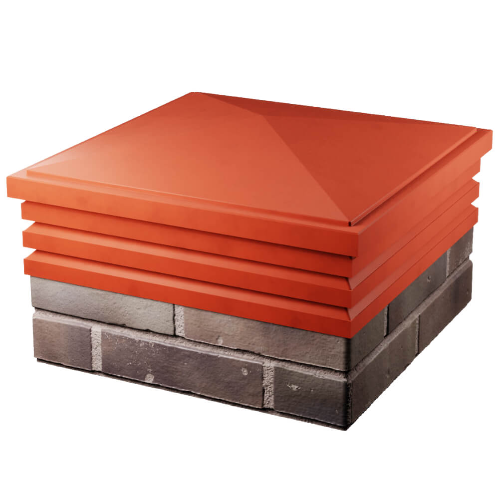 Колпак Zking Бона ХайТек Красный на столб 2х2 кирпича (513х513мм) в Заринске фото