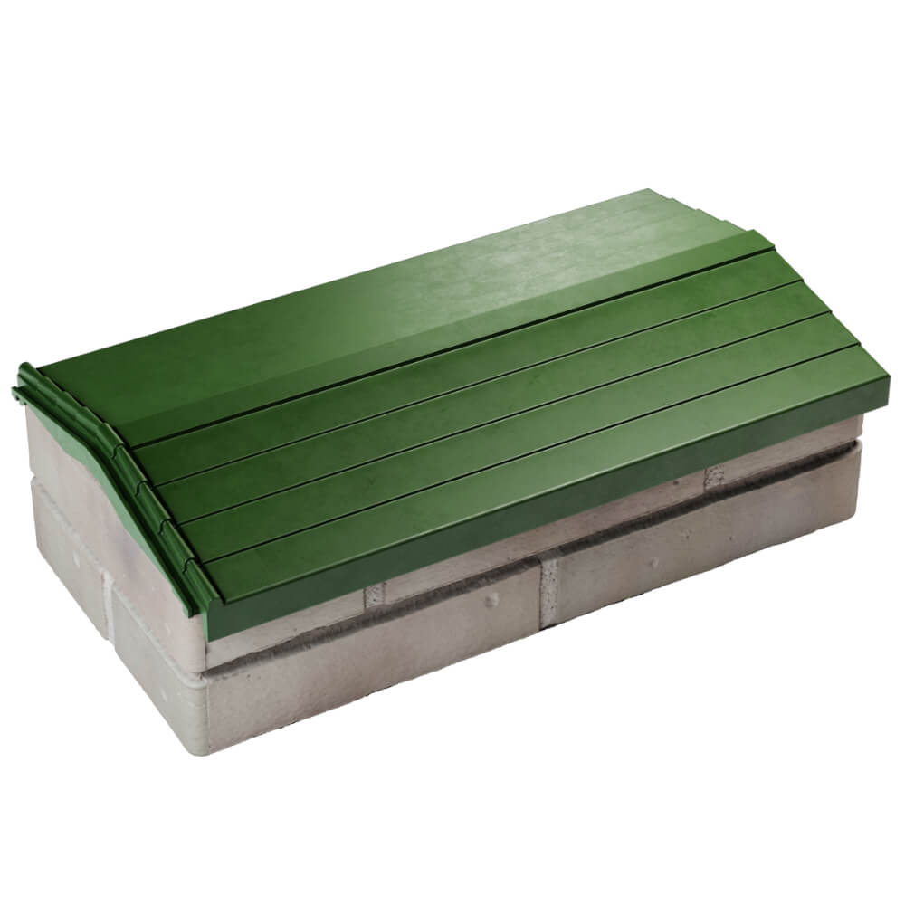 Парапет Zking Бона ХайТек Зеленый с посадкой на 1 кирпич (200/225/255мм) в Заринске фото