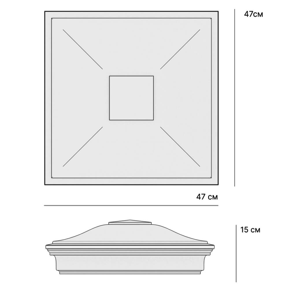 Колпак Zking Монблан Коричневый на столб 1.5х1.5 кирпича (385х385мм) в Заринске фото