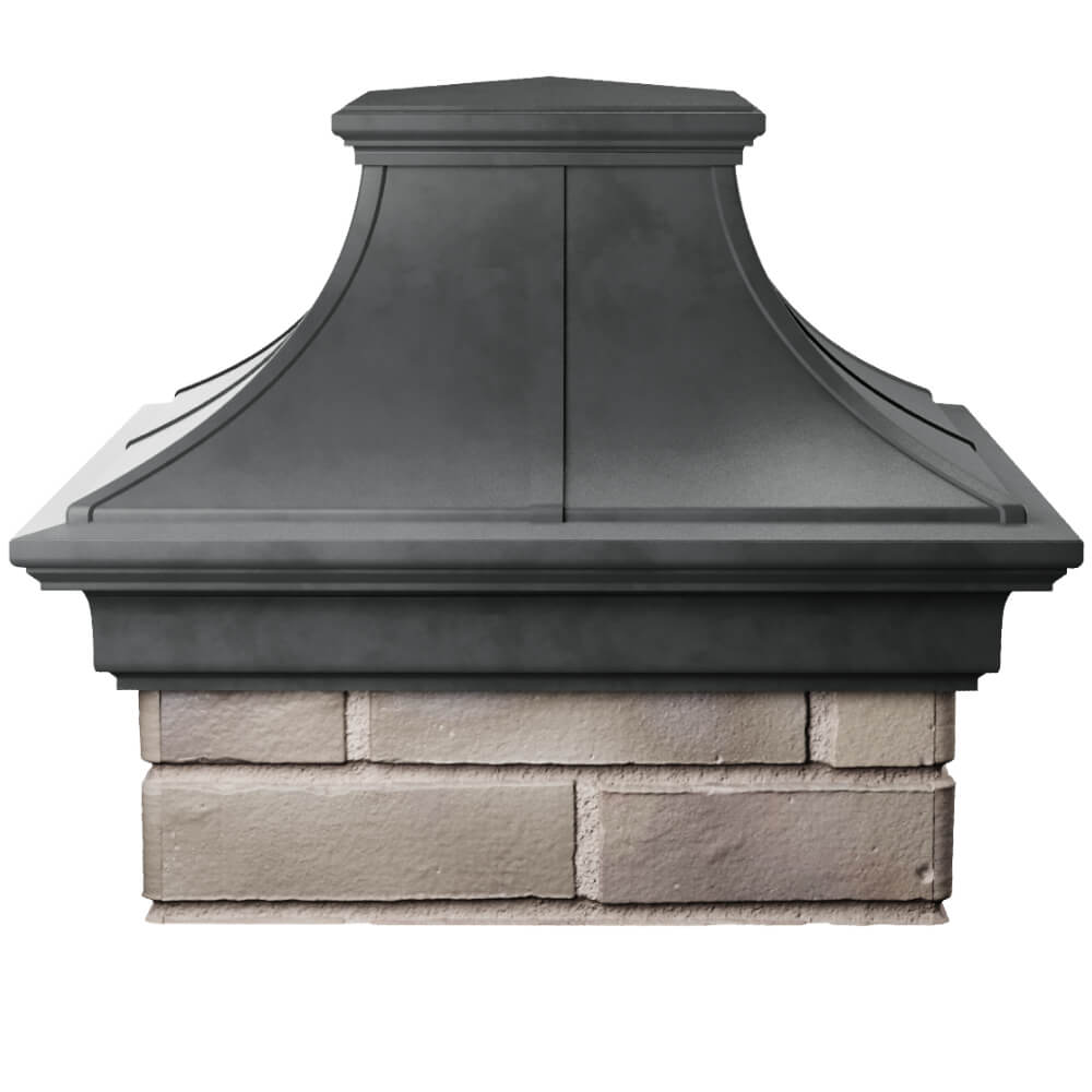 Колпак Zking Монблан Премиум Серый на столб 1.5х1.5 кирпича (385х385мм) Заринск фото