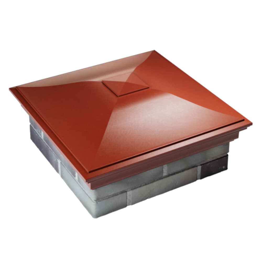 Колпак Zking Монблан Красный на столб 2х2 кирпича (515х515мм) Заринск фото