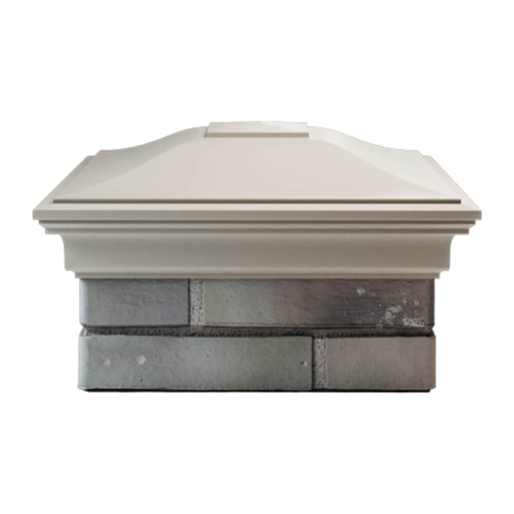 Колпак Zking Монблан Бежевый на столб 1.5х1.5 еврокирпича 0.7НФ (355х355мм) Заринск фото