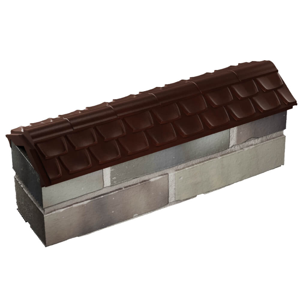 Парапет Zking Эльбрус Коричневый с посадкой на 0.5 кирпича (130мм) в Заринске фото