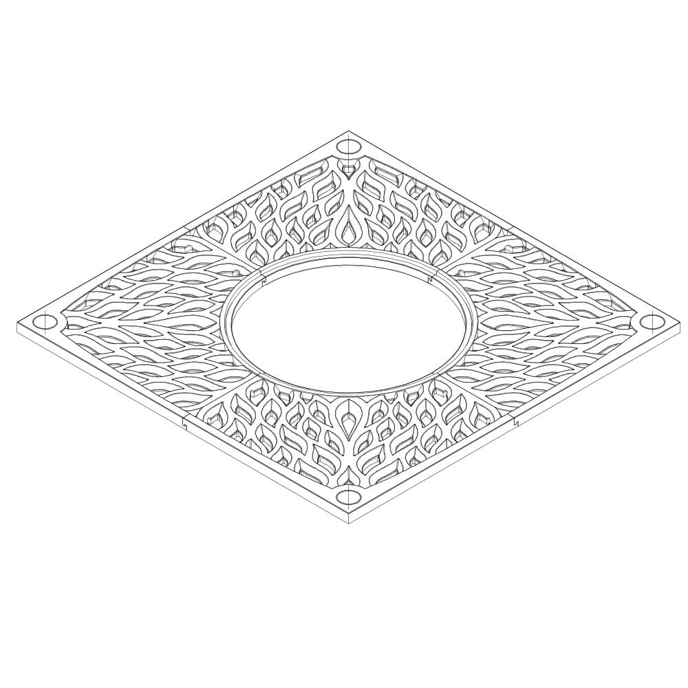 Приствольная решетка для дерева ZKING CRUST 2х2м Черная в Заринске фото