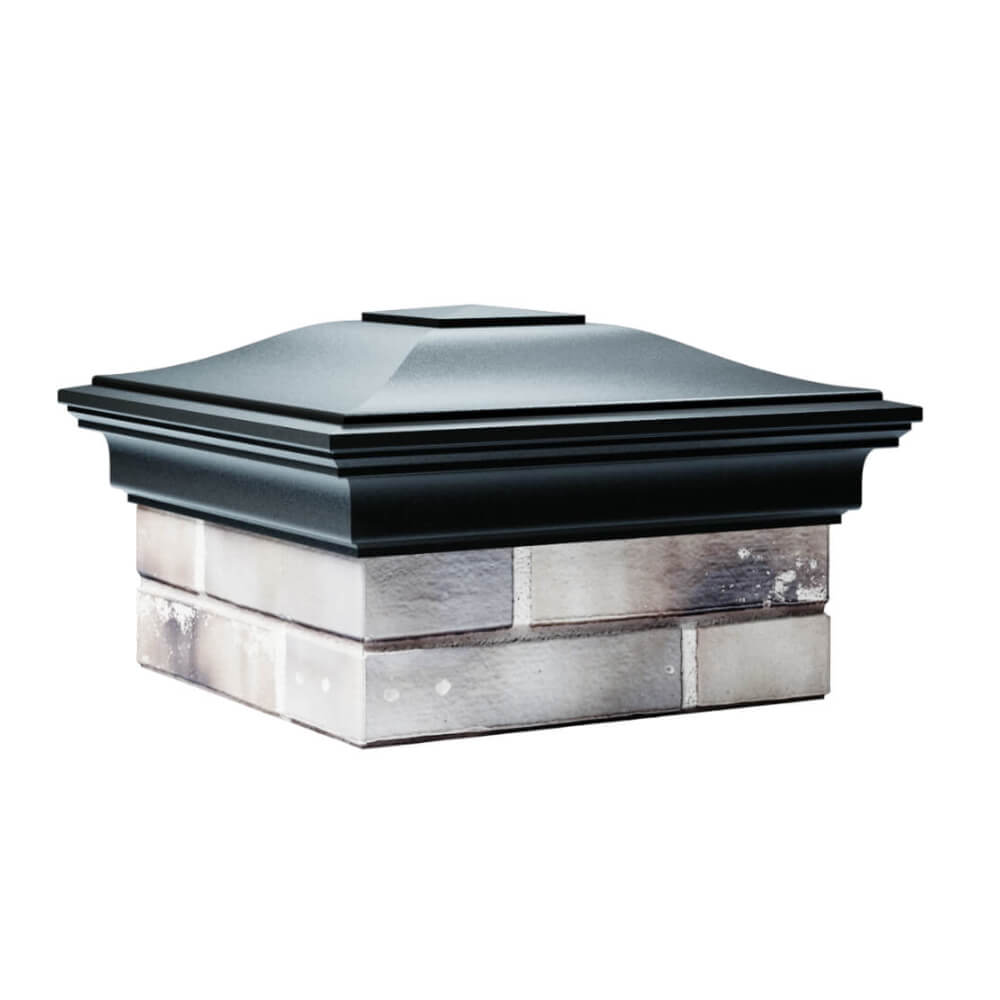 Колпак Zking Монблан Черный на столб 1.5х1.5 еврокирпича 0.7НФ (355х355мм) в Заринске фото