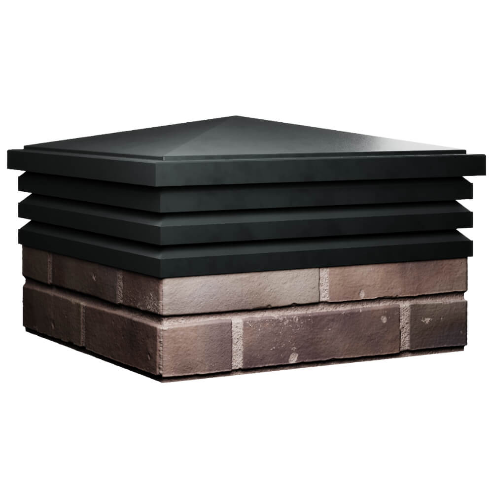 Колпак Zking Бона ХайТек Черный на столб 2х2 кирпича (513х513мм) в Заринске фото