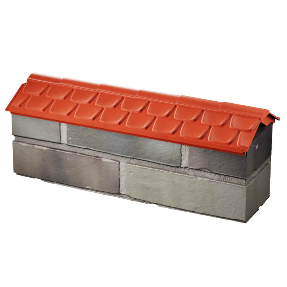 Парапет Zking Эльбрус Красный с посадкой на 0.5 кирпича (130мм) в Заринске фото