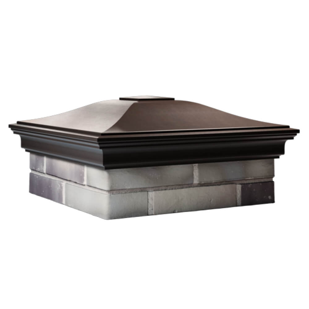 Колпак Zking Монблан Коричневый на столб 2х2 кирпича (515х515мм) в Заринске фото