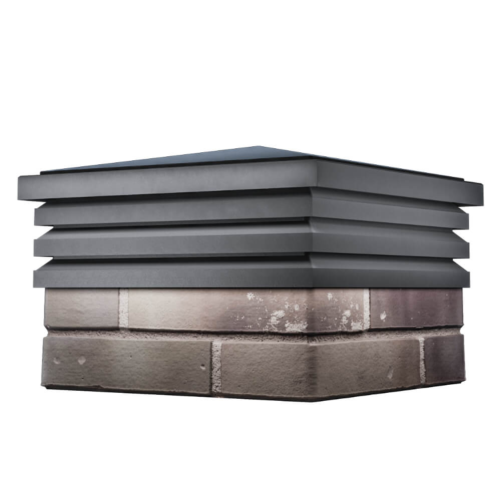 Колпак Zking Бона ХайТек Серый на столб 1.5х1.5 кирпича (385х385мм) в Заринске фото