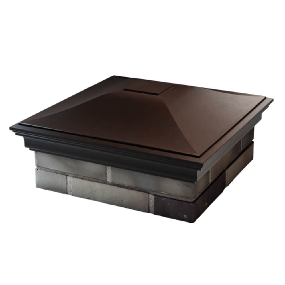Колпак Zking Монблан Коричневый на столб 2х2 кирпича (515х515мм) в Заринске фото