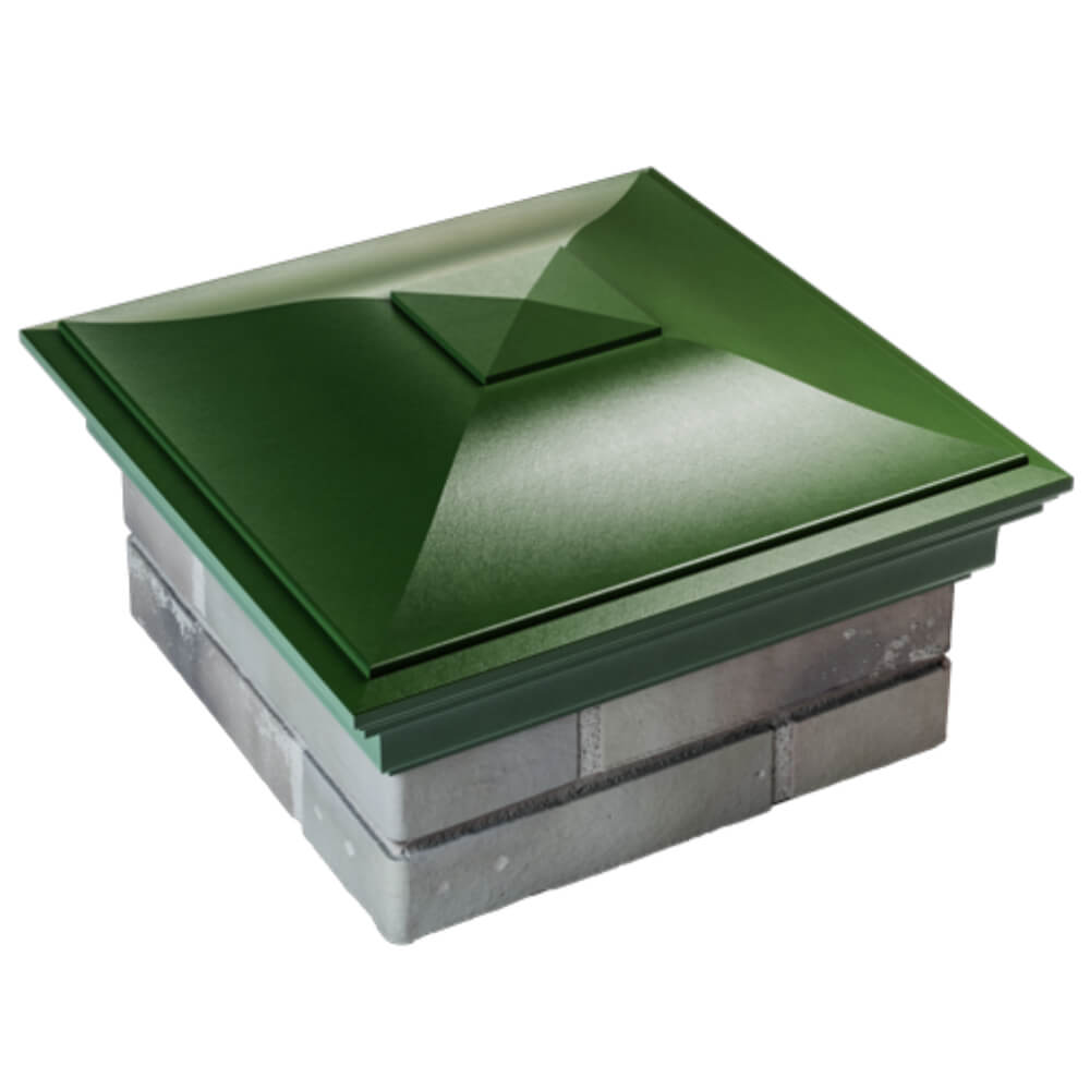 Колпак Zking Монблан Зеленый на столб 1.5х1.5 кирпича (385х385мм) в Заринске фото