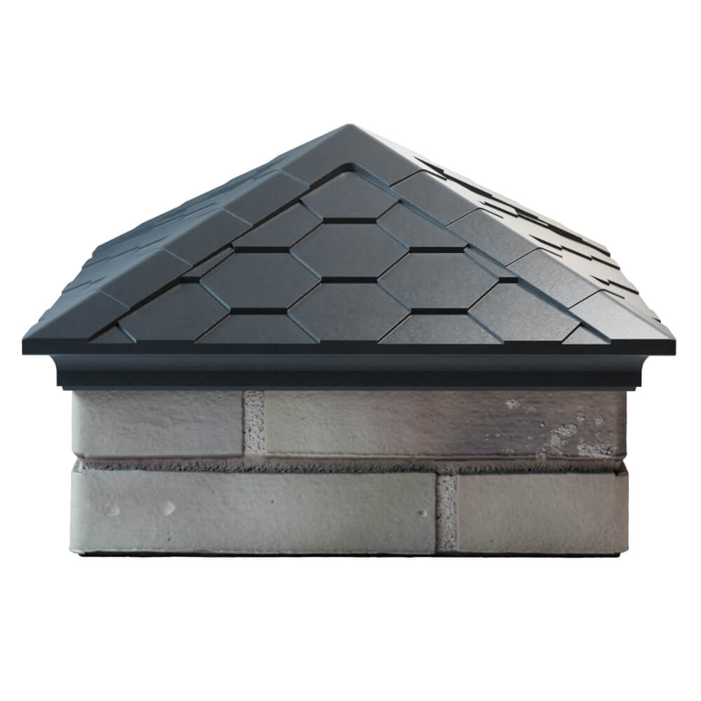 Колпак Zking Эверест Серый на столб 1.5х1.5 кирпича (390х390мм) Заринск фото