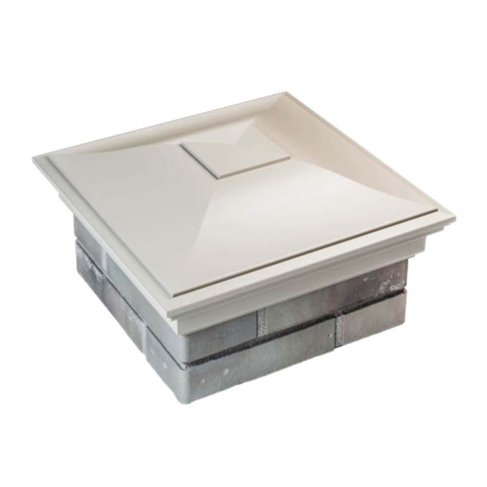 Колпак Zking Монблан Бежевый на столб 1.5х1.5 еврокирпича 0.7НФ (355х355мм) в Заринске фото