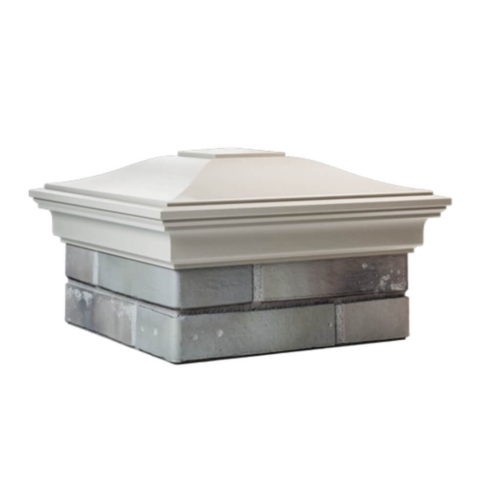 Колпак Zking Монблан Бежевый на столб 1.5х1.5 еврокирпича 0.7НФ (355х355мм) в Заринске фото