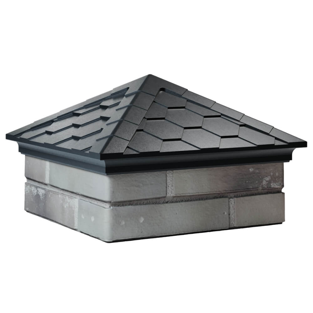 Колпак Zking Эверест Черный на столб 1.5х1.5 кирпича (390х390мм) в Заринске фото