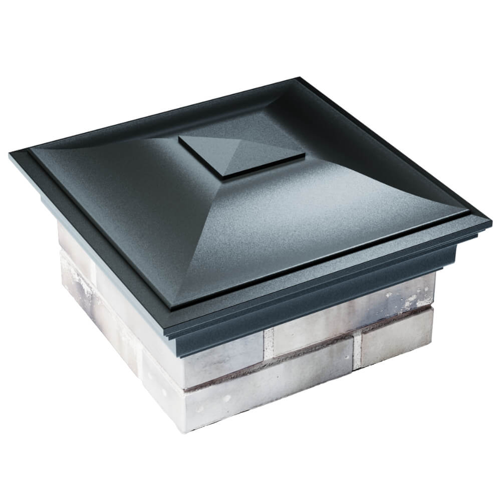 Колпак Zking Монблан Черный на столб 1.5х1.5 кирпича (385х385мм) в Заринске фото