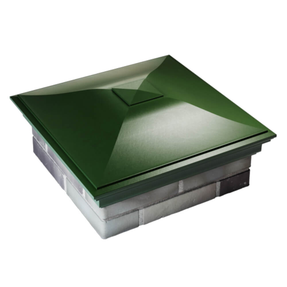 Колпак Zking Монблан Зеленый на столб 2х2 кирпича (515х515мм) Заринск фото