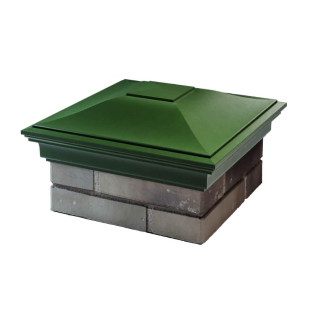 Колпак Zking Монблан Зеленый на столб 1.5х1.5 еврокирпича 0.7НФ (355х355мм) в Заринске фото