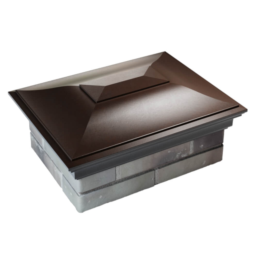 Колпак Zking Монблан Коричневый на столб 2х1.5 кирпича (515х385мм) Заринск фото