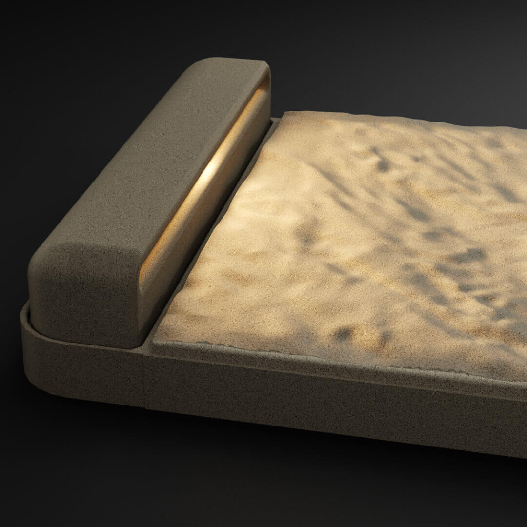 LED Светильник для шаговой плиты STONE Светлая Галька 330х75х98мм Заринск фото