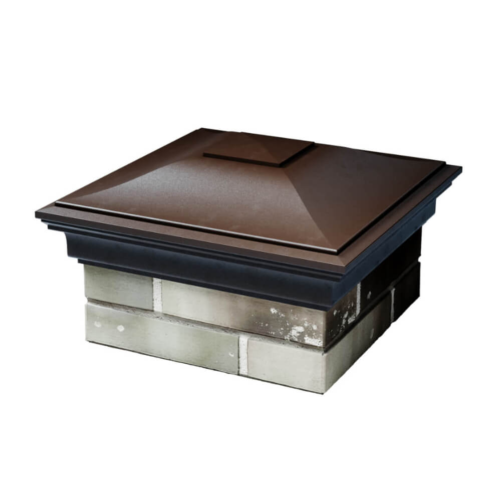 Колпак Zking Монблан Коричневый на столб 1.5х1.5 еврокирпича 0.7НФ (355х355мм) в Заринске фото