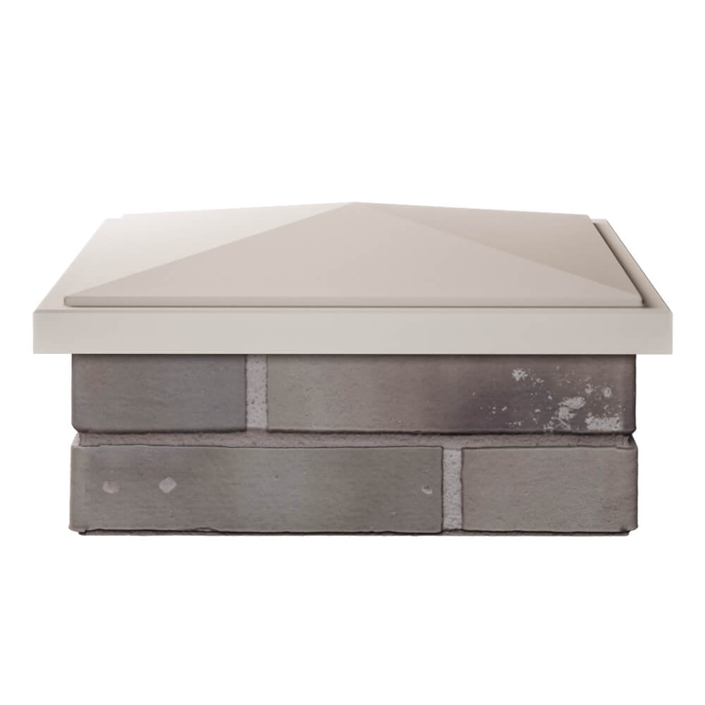 Колпак Zking БонаМоно Бежевый на столб 1.5х1.5 кирпича (385х385, 400х400мм) Заринск фото