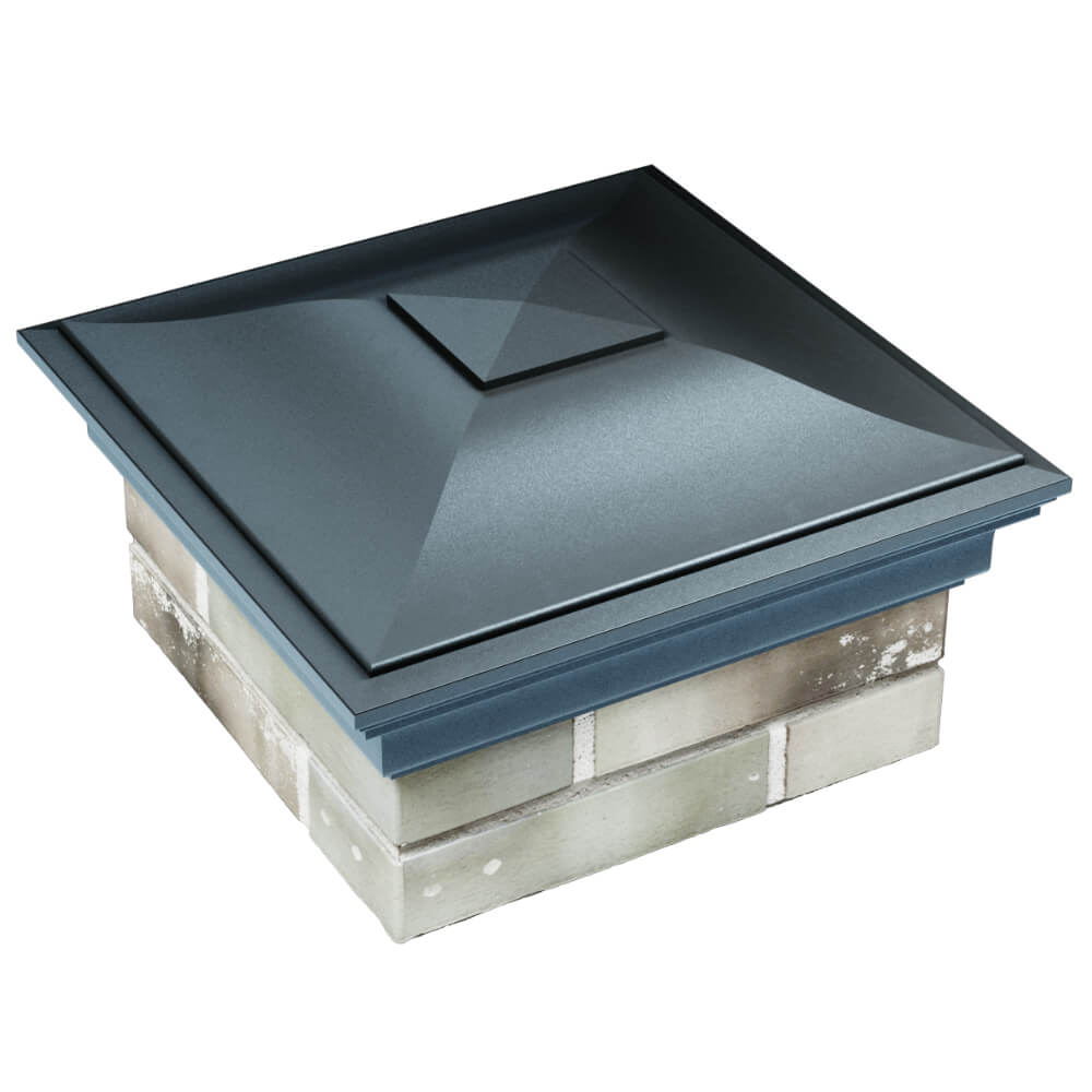 Колпак Zking Монблан Серый на столб 1.5х1.5 кирпича (385х385мм) в Заринске фото