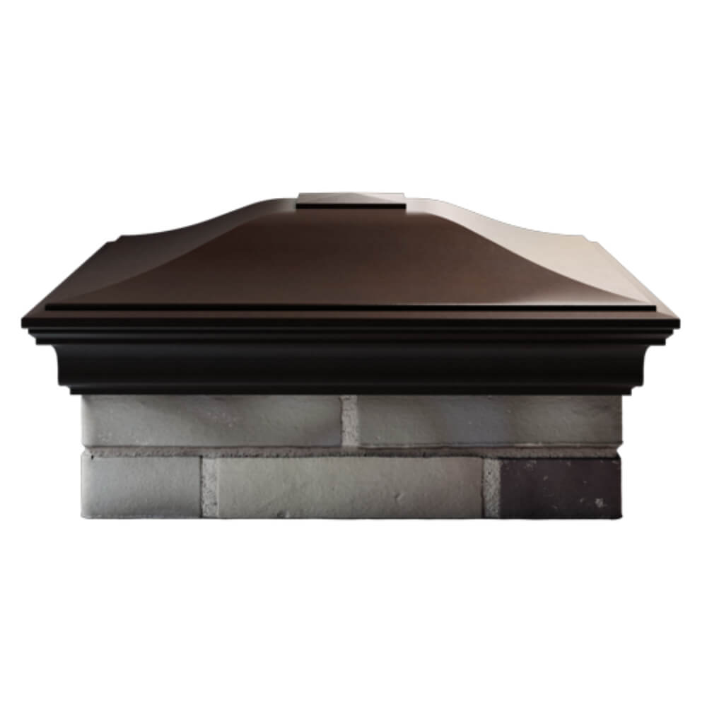 Колпак Zking Монблан Коричневый на столб 2х2 кирпича (515х515мм) в Заринске фото