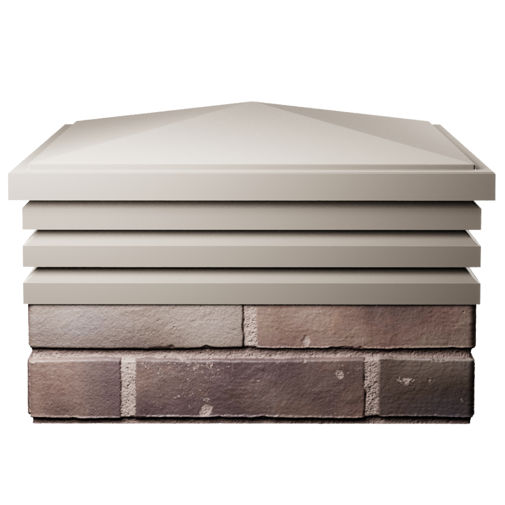 Колпак Zking Бона ХайТек Бежевый на столб 2х2 кирпича (513х513мм) Заринск фото