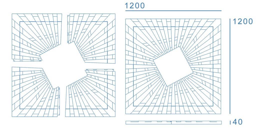 Приствольная решетка для дерева ZKING ATMOSPHERE 1.2х1.2м Черная в Заринске фото