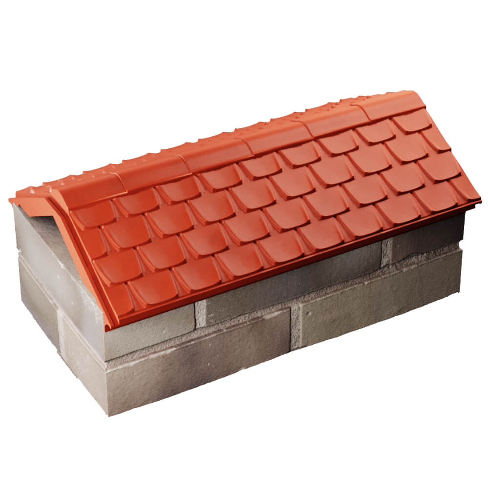 Парапет Zking Эльбрус Красный с посадкой на 1 кирпич (255мм) в Заринске фото