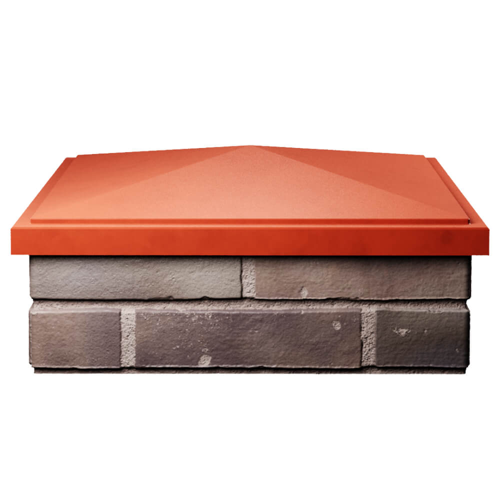 Колпак Zking БонаМоно Красный на столб 2х2 кирпича (515х515, 530х530мм) Заринск фото