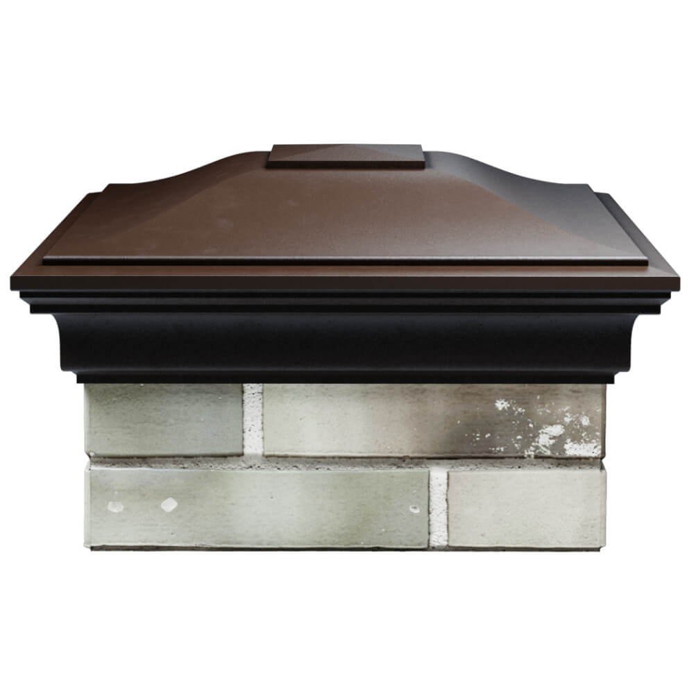 Колпак Zking Монблан Коричневый на столб 1.5х1.5 кирпича (385х385мм) Заринск фото