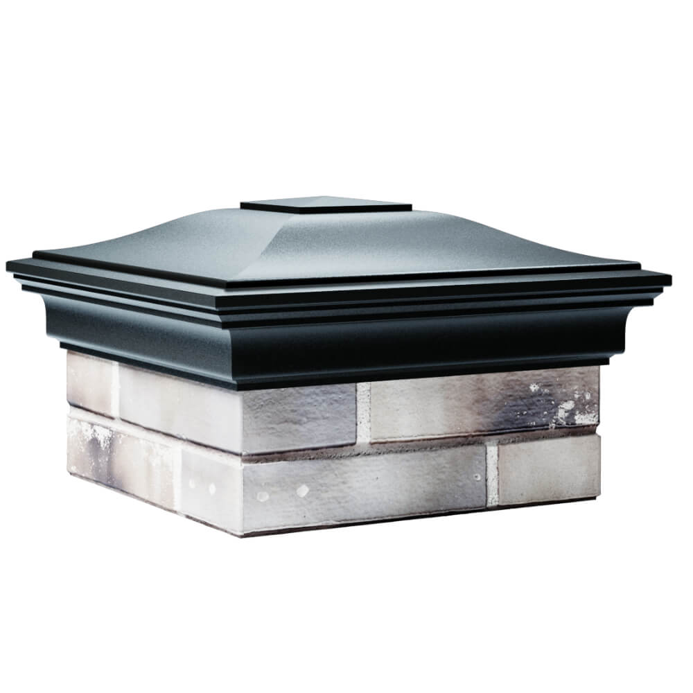 Колпак Zking Монблан Черный на столб 1.5х1.5 кирпича (385х385мм) в Заринске фото