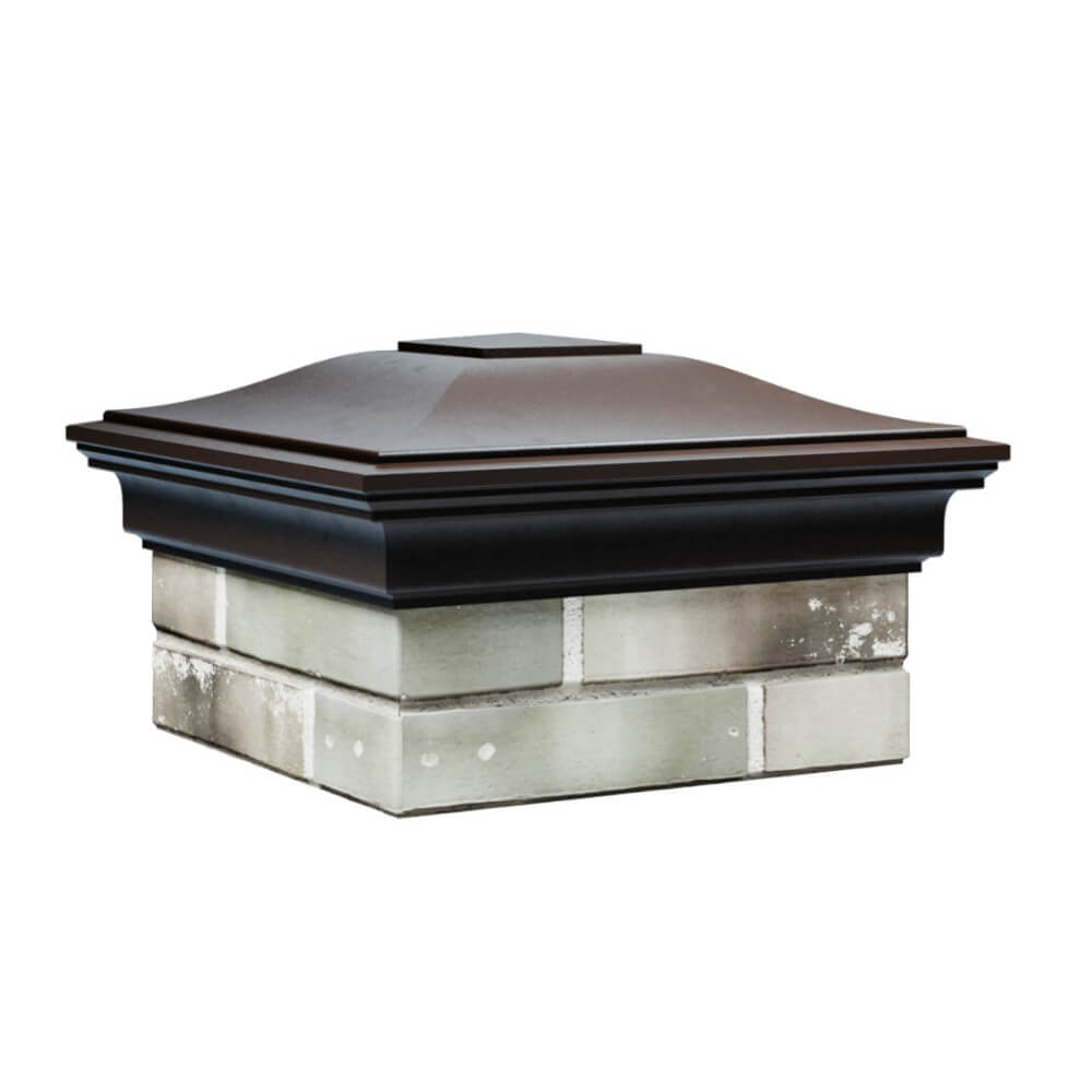 Колпак Zking Монблан Коричневый на столб 1.5х1.5 еврокирпича 0.7НФ (355х355мм) в Заринске фото