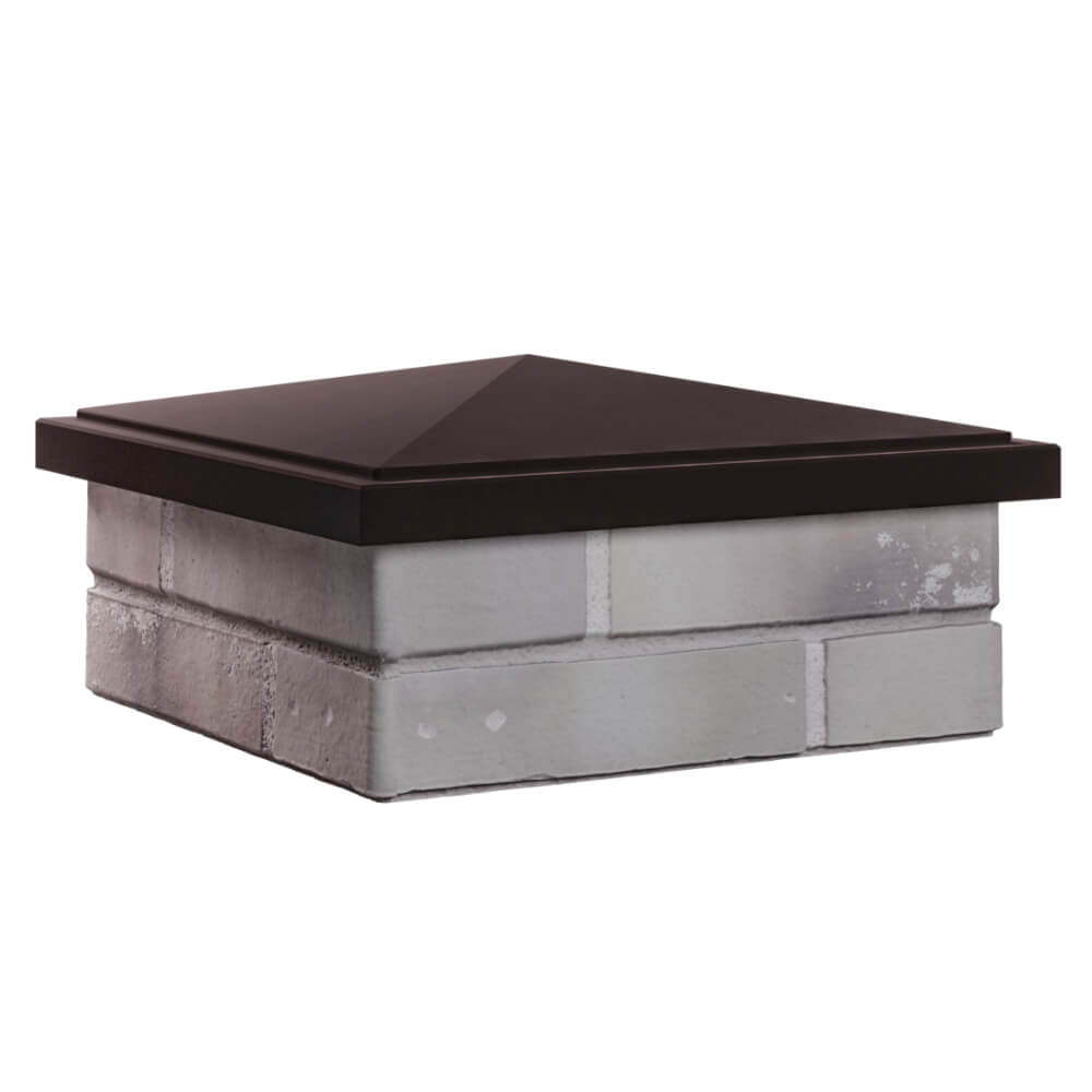 Колпак Zking БонаМоно Коричневый на столб 1.5х1.5 кирпича (385х385, 400х400мм) в Заринске фото