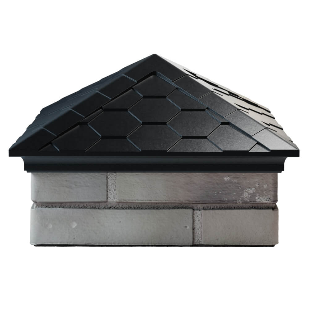 Колпак Zking Эверест Черный на столб 1.5х1.5 кирпича (390х390мм) Заринск фото