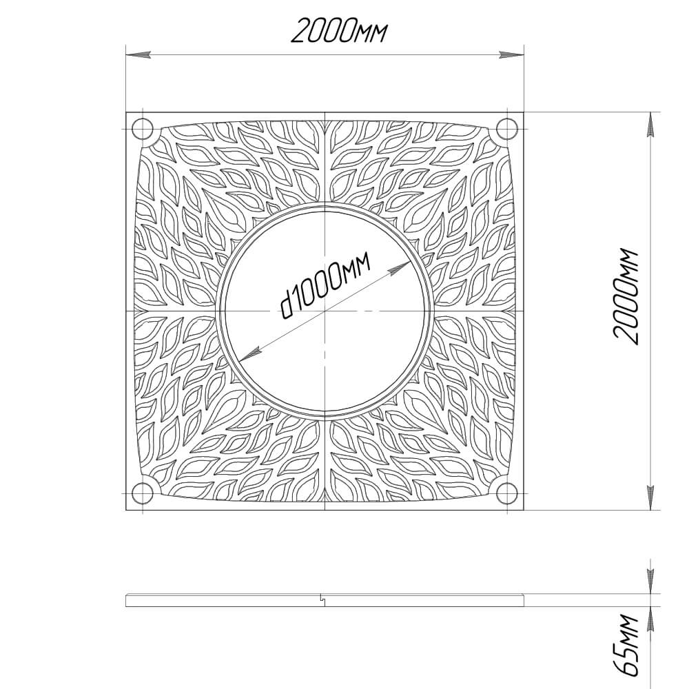 Приствольная решетка для дерева ZKING CRUST 2х2м Черная в Заринске фото